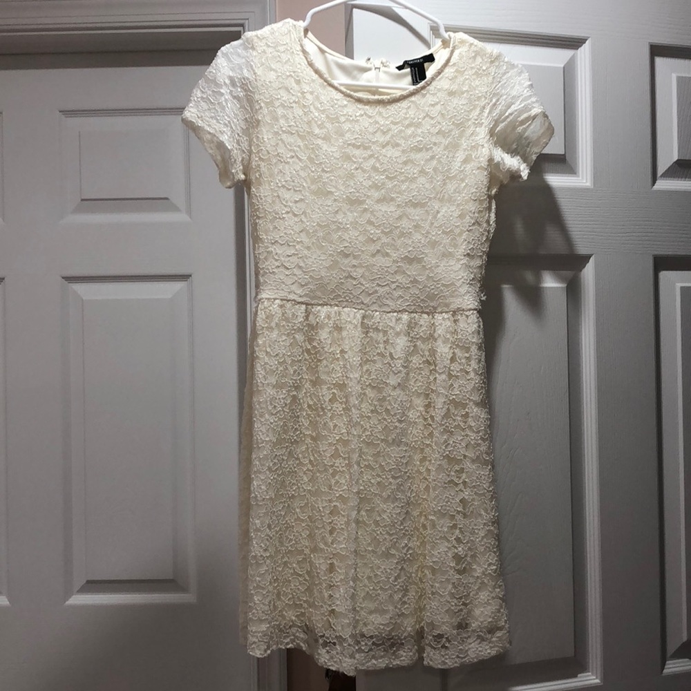 Cute Lacy Cream Dress